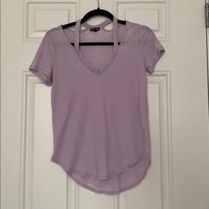 Purple Express Cut-out Collar V-neck XS